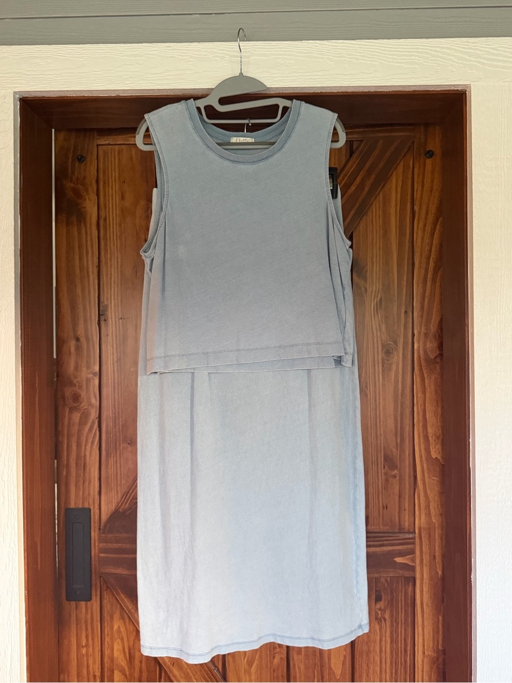 Z Supply Light Blue Sleeveless Tank and Maxi Skirt Set